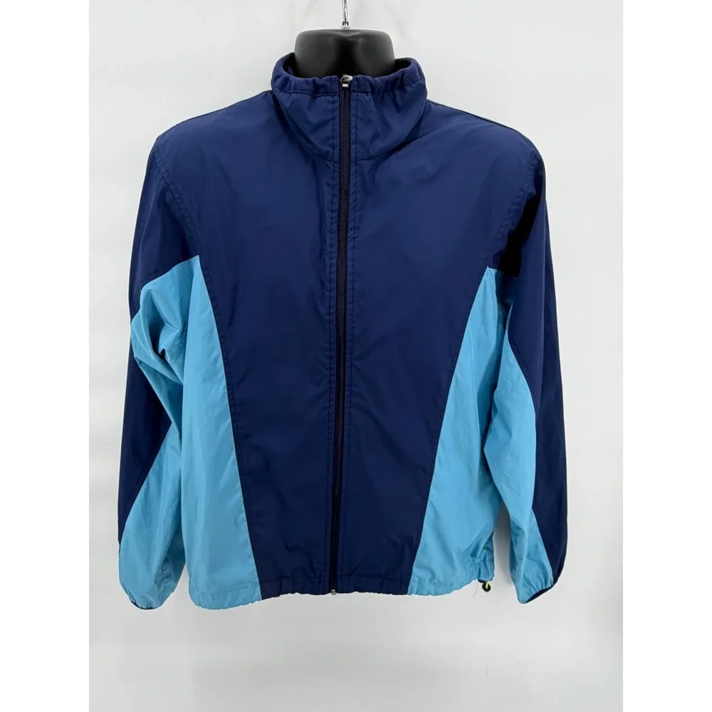 Vintage 90s Adidas Equipment EQT Windbreaker Jacket Navy Blue Men's Medium Rare - Picture 1 of 5